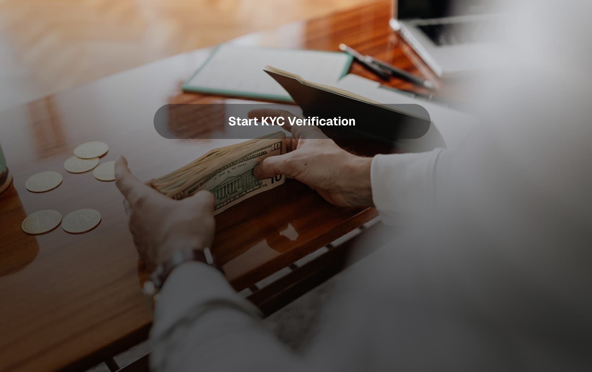A customer starting identity verification
